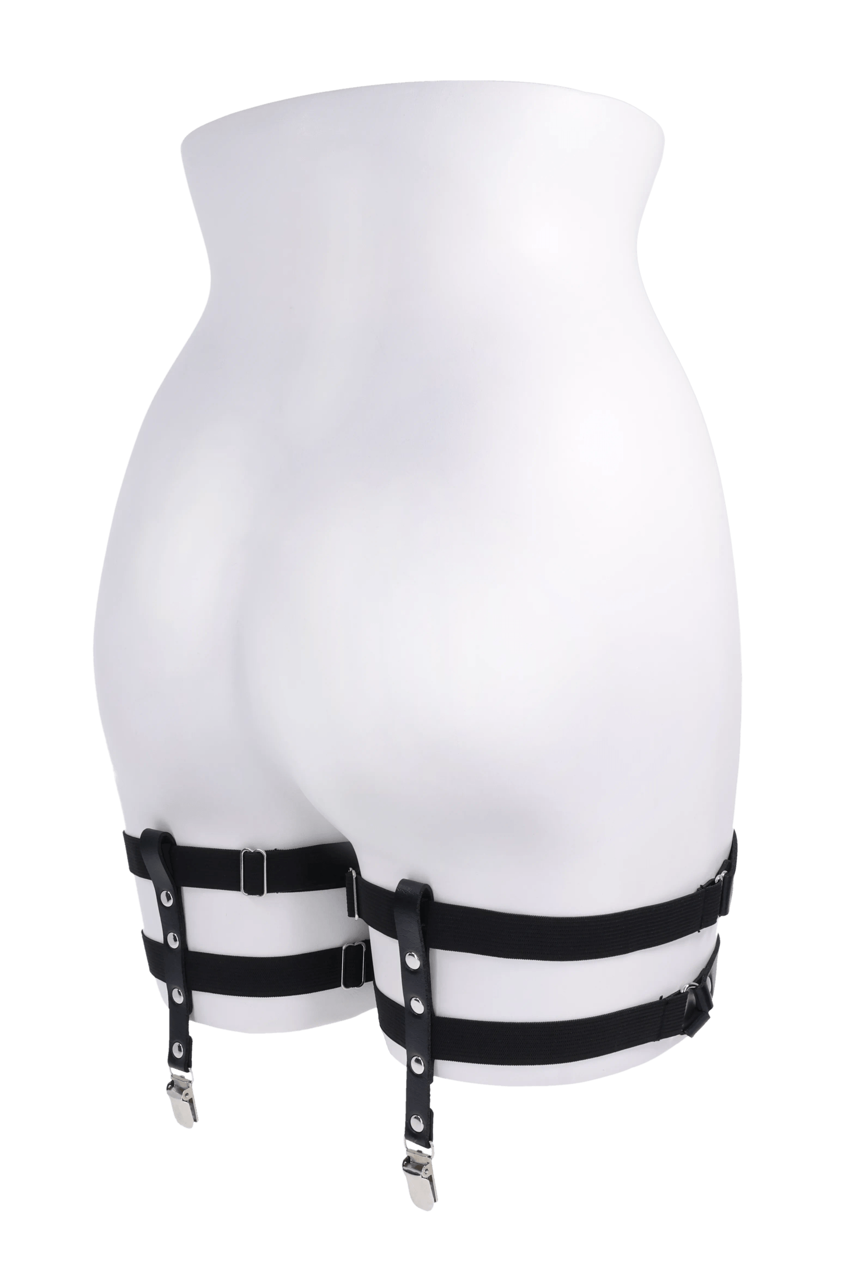 Sportsheets Shadow Garters reggicalze nero con anello