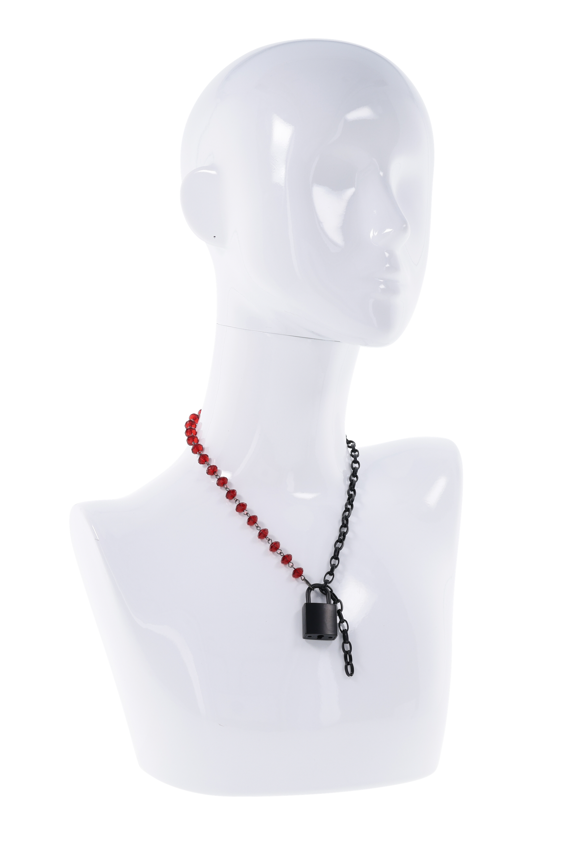 Sex & Mischief Ex's Oh's Crystal Day Collar collare rosso