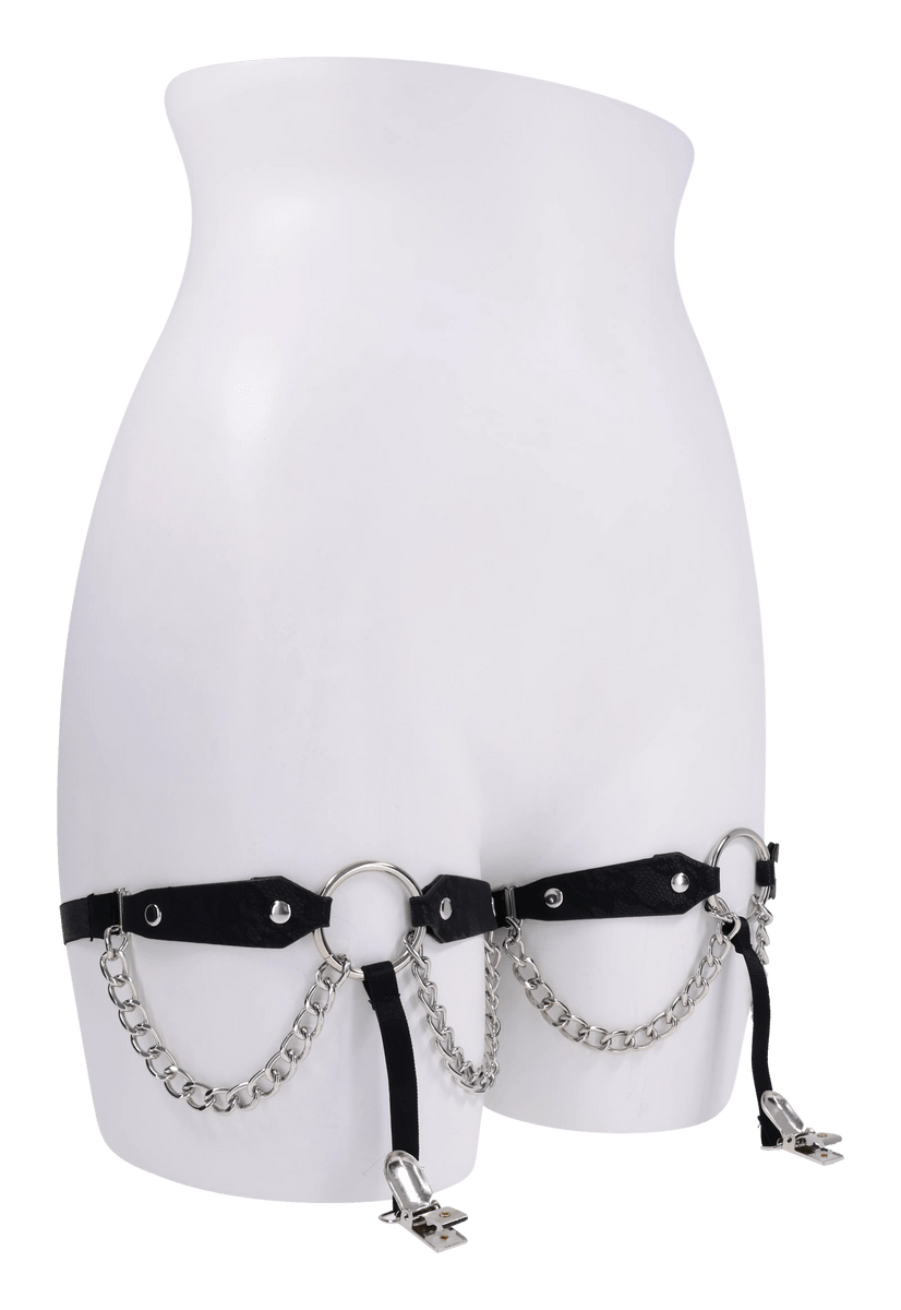 Sportsheets Sex & Mischief Chain Lace giarrettiere nere catene