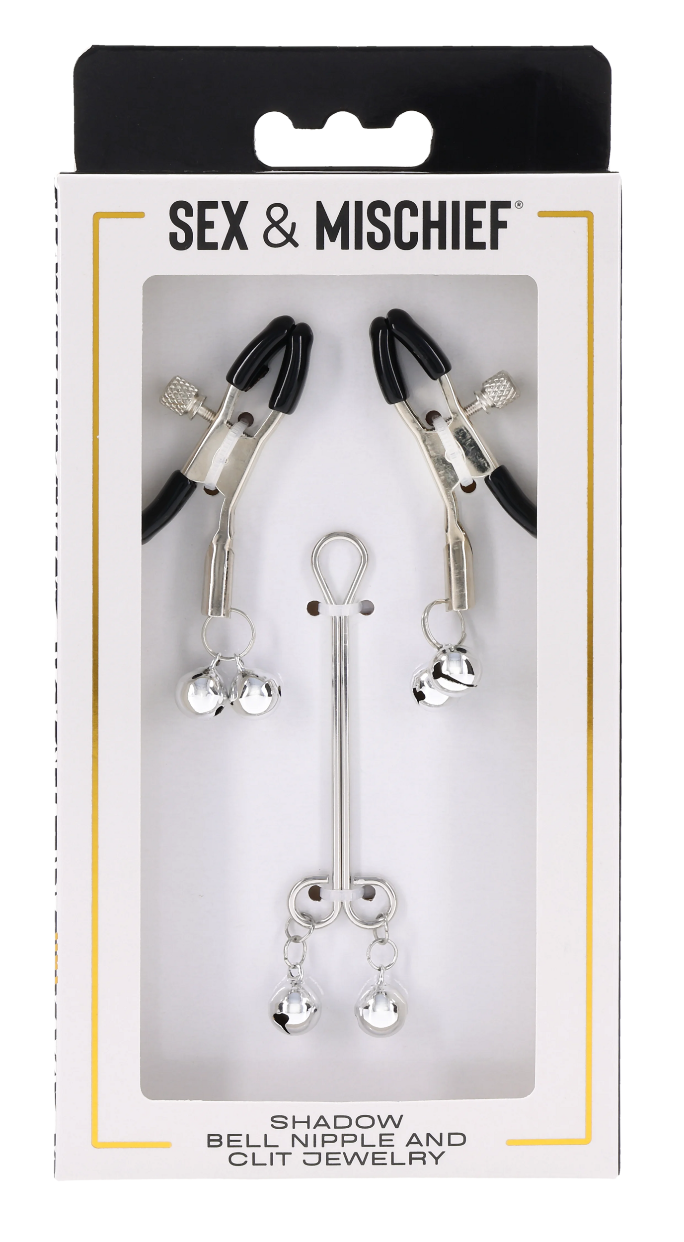 Sportsheets Shadow Bell pinze capezzoli regolabili con campanelli