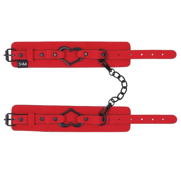Sportsheets Amor Handcuffs manette rosse pelle vegana
