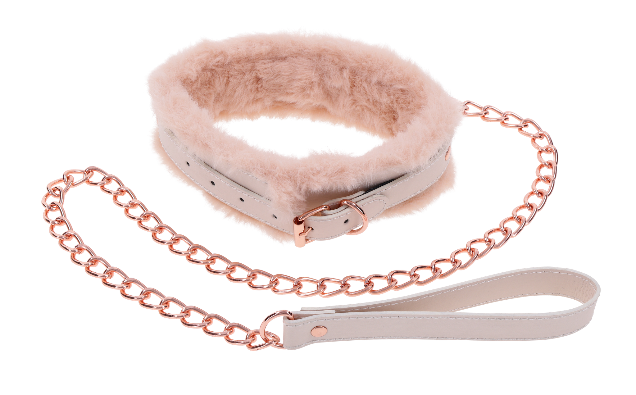 Sportsheets Peaches n CreaMe Fur Collar collare con guinzaglio